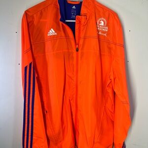 2015 Adidas Boston Marathon Jacket Men's L, Orange Marathon Jacket